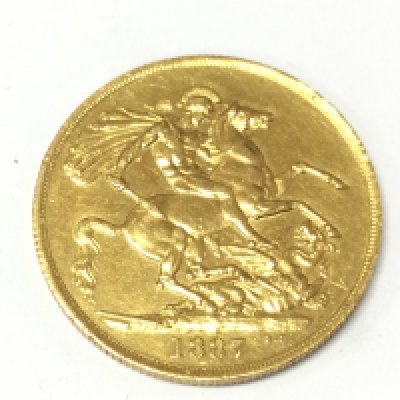 A 1887 double sovereign. Postage A