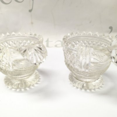 Two Irish Piggin bowls , possibly Waterford 1820 to 1860. 8cm tall. 8cm wide. This lot cannot be posted