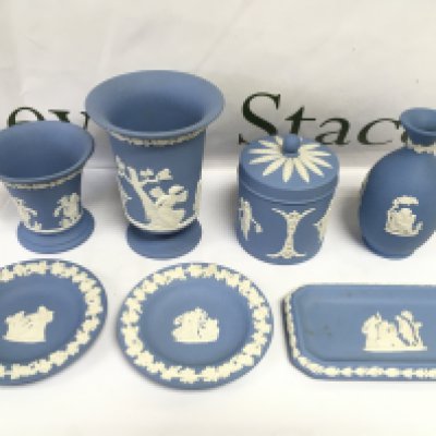 A collection of wedgewood jasperware. Postage D