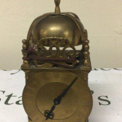 A Brass cased Lantern type British made with key height 26cm- NO RESERVE