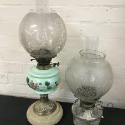 19th and 20th century oils lamps , brass and glass designs. No reserve This lot cannot be posted
