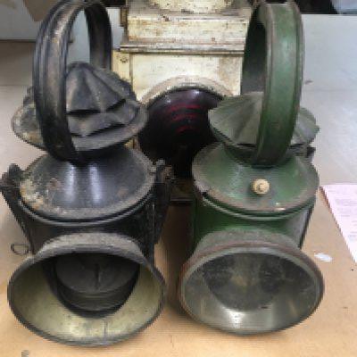 Two Railway lamps LNER and GNR .and one other lamp .