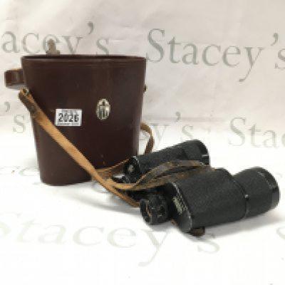 A pair of carl Zeiss jena binoculars.