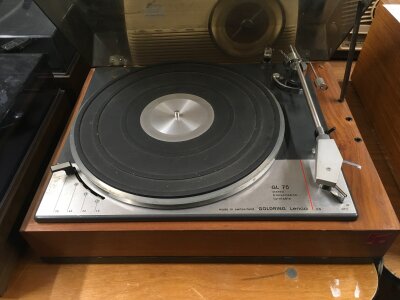 A Goldring GL75 turntable.