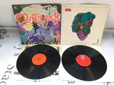 A first UK pressing of The Zombies LP Odessey And Oracle, two feelable scratches, together with Forever Changes by Love (2).