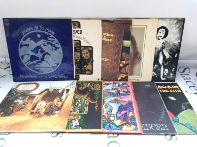 Ten psych rock LPs by various artists including Kevin Ayers, Roy Harper, Mahogany Rush and others.