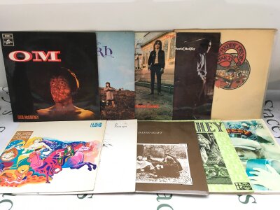 Ten folk rock LPs by various artists including Tim Hart, Cecil McCartney, Andy Roberts and others.