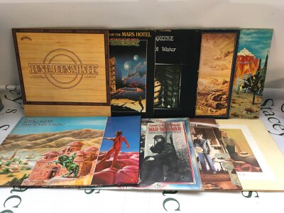 Ten rock LPs by various artists including Jefferson Airplane, The Grateful Dead, Rush and others.