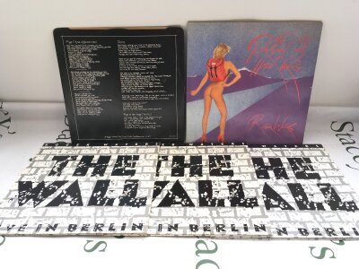 Five Pink Floyd / Roger Waters LPs comprising three copies of The Wall Liven In Berlin, The Pros And Cons Of Hitch Hiking and Animals (no cover).