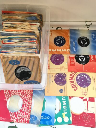 A collection of mainly rock n roll 7" singles by various artists including Billy Fury, Marty Wilde, Little Richard and many more. Also includes spare company sleeves.