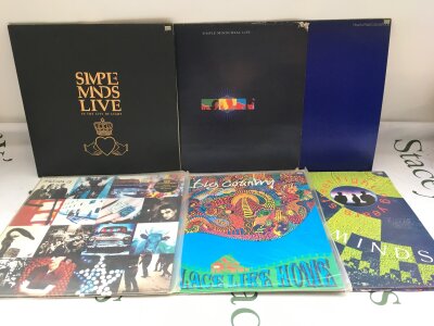 Thirteen LPs by various artists including Simple Minds, Big Country, U2 and others.