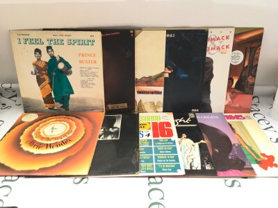 Twelve funk, soul and reggae LPs by various artists including Stevie Wonder, Joan Armatrading, Prince Buster and others.