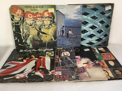 Seven LPs by The Who comprising Who Are You?, Face Dances, Who's Next and others.