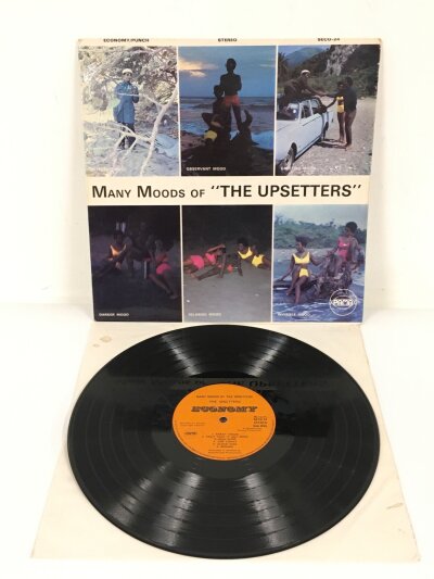 A UK first pressing of The Upsetters LP Many Moods Of The Upsetters on the Pama Economy label SECO-24.