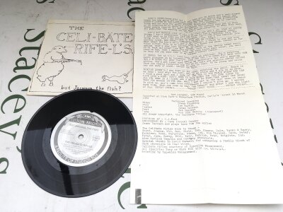 A first pressing 7" single by The Celibate Rifles of But Jacques, the fish? complete with lyric insert and on the EMI Custom Records label. EX/EX.