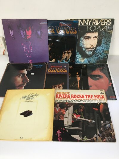 Nine Johnny Rivers LPs comprising US and UK pressings.