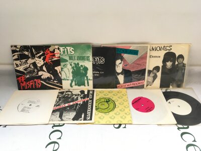 Ten 7" singles and EPs by various artists including a demo disc by The Saints plus other releases by The Ramones, The Misfits and others.