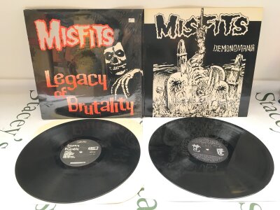 Two early pressings of Misfits LPs comprising Legacy Of Brutality and Demonomania. Both EX.