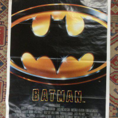 An Italian film poster for the 1989 Batman movie, rolled. Approx 140cm x 100cm.