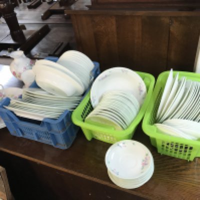 Tea and dinner sets including Wedgwood Meadow Sweet, Aynsley Little Sweetheart. Cups , plates ,bowls etc. this lot cannot be posted. NO RESERVE