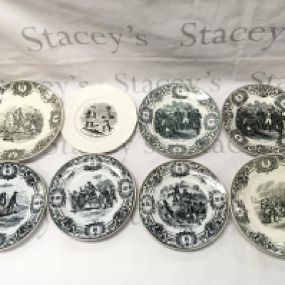 Porcelain plates, Napoleon Bonaparte battles by Boch La Louviere, Boch Freres. Made in Belgium. This lot cannot be posted. NO RESERVE
