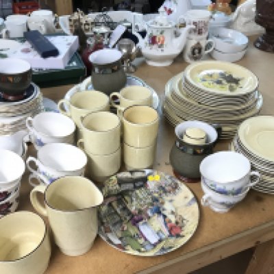 A Poole Broadstone tea set, Royal Vale , Royal Albert & Denby part sets