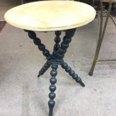 A vintage gypsy table for a crystal ball. 57cm tall by 51.5cm wide.