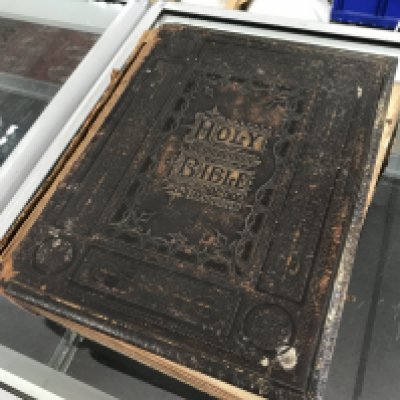 A large Brownes family bible. postage category C