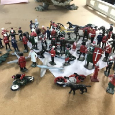 vintage painted lead figures, postage category B