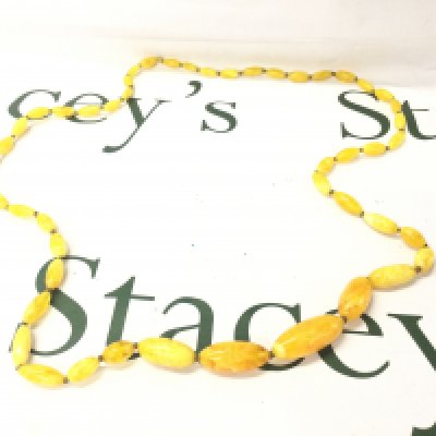 A Moroccan Butterscotch Amber Necklace, 105cm 55g