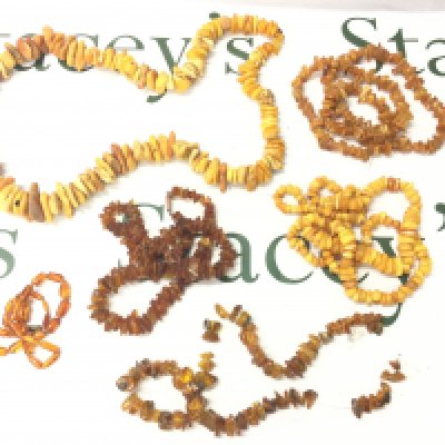 A Large Lot of 6 Baltic Amber Necklaces, 335g