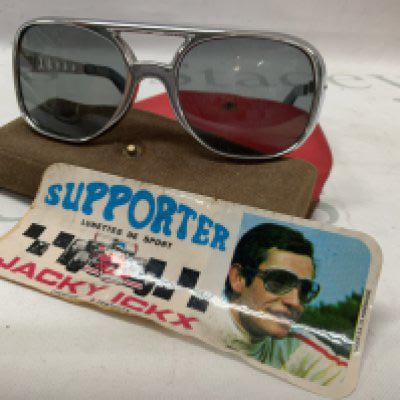 A pair of original Jacky Ickx racing glasses.
