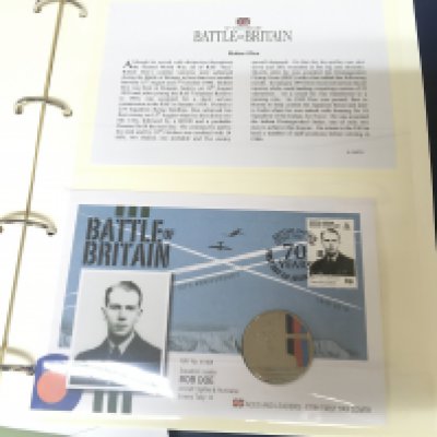 Two well presented albums of British Military Aviation and History of the Royal Airforce First day coin postal covers. Each with written history. Very well presented. (2)