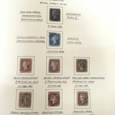 An extremely well presented album of British stamp history from 1840-1958. Starting with a Penny black each stamp detailed hand written description.