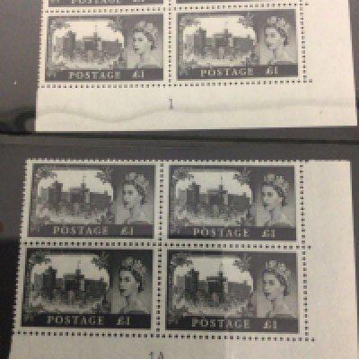 A well presented album containing nice unused Examples of Elizabeth II pre-decimal blocks of high value stamps most with margins including numerous 2/6 Castles 5/ 10/ and &#20132662751 approximately 44 unused blocks of stamps.