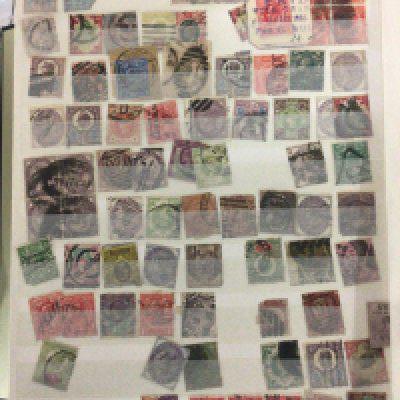 A Great Britain Album of Mixed stamps including used Victorian stamps Edward VII some used blocks several pages of good examples of Victorian Penny reds and later stamps Elizabeth II used and unused.