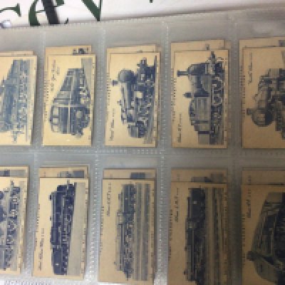 Five well presented albums of cigarette cards including Vintage Turf British locomotives British Aircraft Ogdens and many others (5)