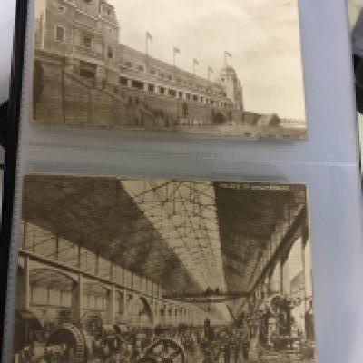 A collection of six albums containing well presented postcards including one album of first day covers including Tuck postcards.